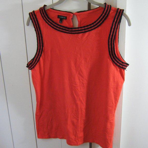 Talbots Red and Navy Top - Picture 1 of 3